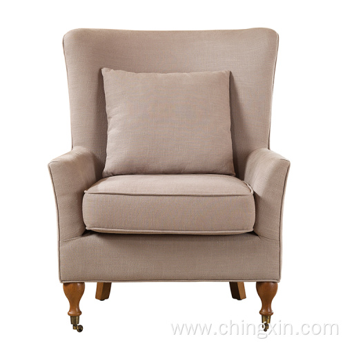 Solid Fabric Leisure Armed Accent Chair